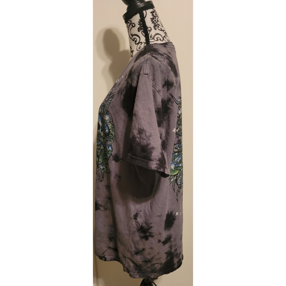 Affliction‎ Black Label Paint Spatter Jewel Rhinestone Shirt  Grunge Alternative - Picture 7 of 9